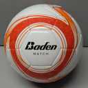 Baden Z-Series Soccer Ball – Size 3, 4, or 5 – Machine Stitched Durable Ball for Outdoor Play, Camps, Practice & Training – Cushioned Cover with Reinforced Bladder (Red, Size 5)