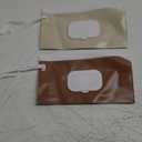 Wipe Dispenser, 2-Pack Portable Refillable Wipe Container,Reusable Travel Baby Wipes Dispenser, Waterproof and Dustproof (Cream& Brown) (Colorful)