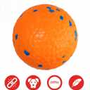 ALPI Chomp Ball - Durable Chew Toys for Dogs & Other Pets - Stimulating Dog Toys for Aggressive Chewers - Soft Dog Chews - 3-Pack, Orange