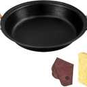 WANGYUANJI 14.2" Cast Iron Skillet & Grill Pan  Heavy-Duty Coating-free, Smokeless Flat Bottom, Dual Handles, All Stovetops, Indoor/Outdoor Use - Black