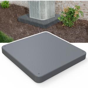 Equipment Pad for HVAC Systems,24'' x 24'' x 2'' Ground Equipment Pad,Outdoor Plastic Condenser Unit Pad,Ground Leveling Support Base for Air Conditioner Heat Pump Systems