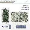 Windscreen4less Artificial Expandable Ivy Leaf Faux Leaves Privacy Fence Screen for Outdoor Indoor Backyard Patio Balcony (Single Sided Leaves, 1 Pack)