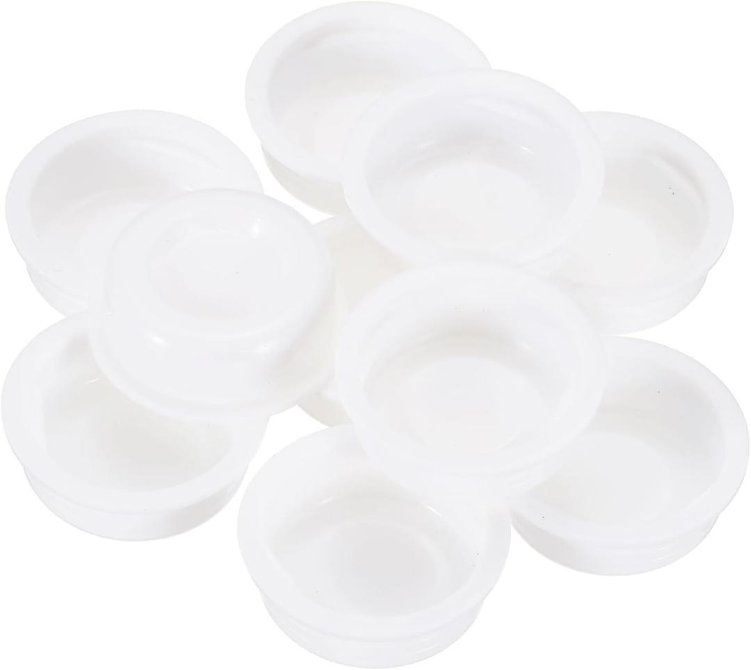 PATIKIL 60 Pcs Mailing Tube Plastic End Caps 1.1" ID PE Round Cardboard Shipping Tube Lids White Protective Poster End Caps for Paper Documents Artwork Storage