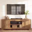 VASAGLE TV Stand with Storage, Farmhouse Entertainment Center for 80'' TV, 70"L