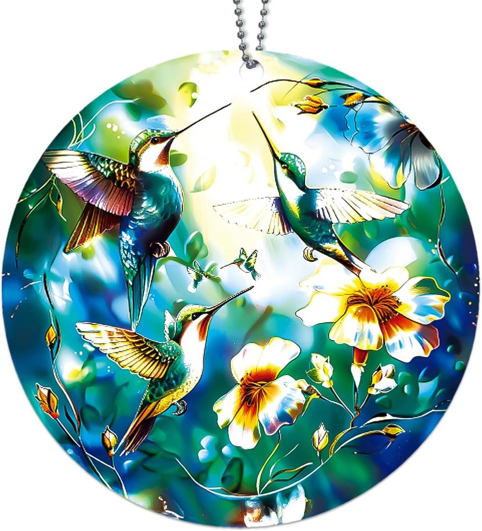 5 x Hummingbird Ornament, Bird Ornaments for Christmas Tree, Humming Birds Suncatcher Ornament, Beautiful Unique Christmas Ornaments - Hummingbird Gifts for Women, Humming Bird Gift Ideas