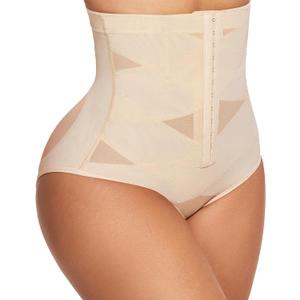LANCS Tummy Control Shapewear Panties for Women High Waisted Compression Underwear Waist Trainer Body Shaper Girdle (X-Large, Beige)