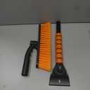 EcoNour 27" Aluminum Ice Scrapers for Car Windshield | Car Snow Scraper Window and Snow Brush with Ergonomic Foam Grip Winter Accessories (Orange)