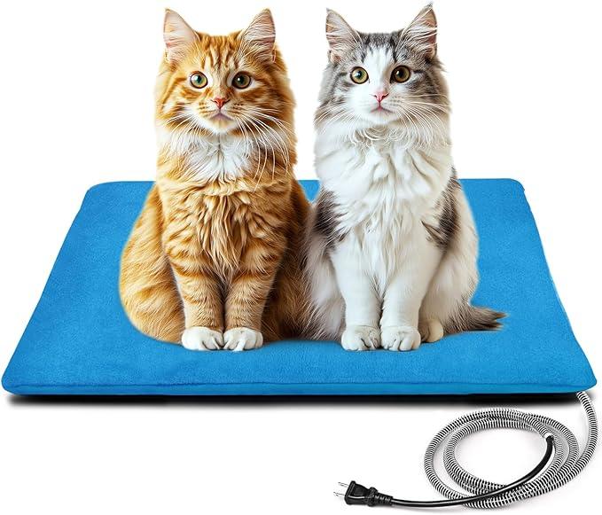 Dog Heating Pad (56"x40") - Waterproof Electric Heated Mat & Pet Bed for Indoor and Outdoor Use, Chew Resistant Cord, Machine Washable Cover with Wheat Pattern Quilting, for Cats and Pets