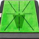 Golf Hitting Mat with Divot Board, Real-Time Swing Feedback Trainer, Indoor & Outdoor Chipping Practice Mat, Strike Training Aid, Turf Driving Impact Pad, Golf Accessories and Gifts for Men