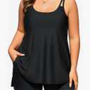 Plus Size Tankini Swimsuits - Women Two Piece Tankini Top with Shorts Flowy Swimsuit 2025 Bathing Suits L