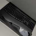 Wireless Keyboard and Mouse Combo,2.4G Full Size Wave Keys Ergonomic Keyboard with Wrist Rest for Natural Typing, 3 DPI Adjustable Ergonomic Silent Mouse for Computer/Laptop/Windows/Mac (Black)