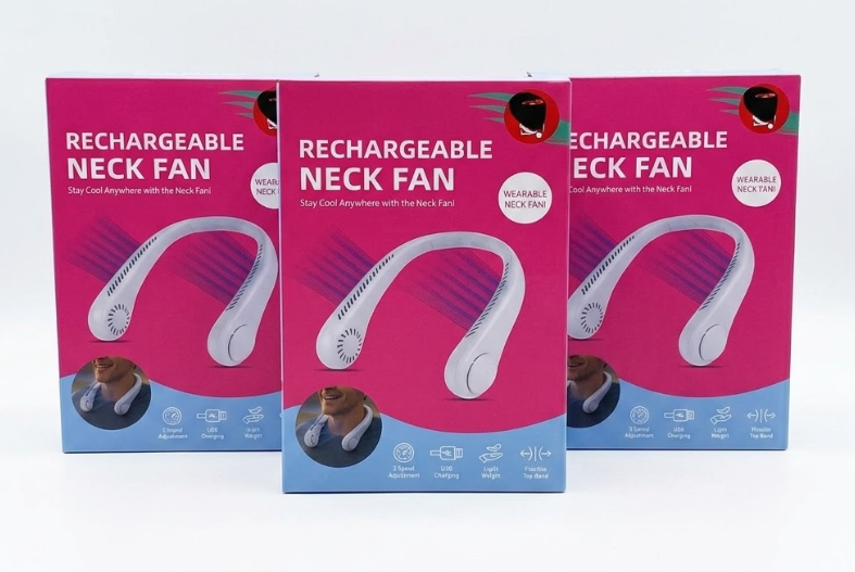 Rechargeable Neck Fan 3 Pack, White