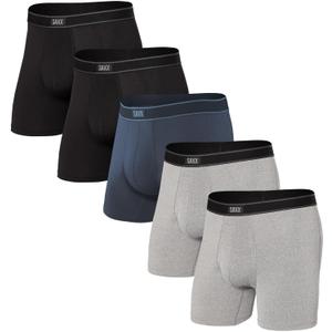 SAXX Underwear Co. Men's Underwear with Pouch Daytripper Boxer Brief Fly 5Pk (S)