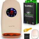 Lunix LX7 Touchscreen Electric Hand Massager with Compression and Heat, Pressure Point Therapy for Arthritis, Pain Relief, and Carpal Tunnel, Shiatsu Massage Machine, with Hand Warmer, Beige
