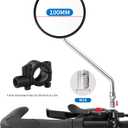 Bike Handlebar Rearview Mirror, Universal Adjustable Rotatable Clear Mirror for Mountain Road Bike Bicycle ebike Motorcycle Scooter Right Left Available with Bolt 10mm (2 Pcs)