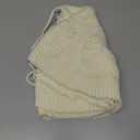 Luxury Knitted 24" White Christmas Tree Skirt for 4' Tree, Rustic Xmas Decor