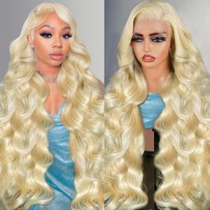 IWISH 13X6 Body Wave Lace Front Wigs Human Hair T Part Glueless Wigs Human Hair Wigs Pre Plucked Per Cut 220% Density Natural Blonde Wig Body Wave Lace Front Wigs Human Hair Wigs For Blonde Women
