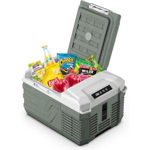 Alpicool 12 Volt Refrigerator 12V Car Fridge 10 Quart Small Car Refrigerator Portable Fridge 12/24V DC 110~240 Volt AC for Truck RV Camper SUV Portable Freezer Electric Cooler for Camping (-4-68)