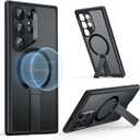 ESR for Samsung Galaxy S24 Ultra Magsafe Case with Kickstand, Wireless Charging Compatible with Magnetic, 3 Stand Modes, Military-Grade Protection, Shockproof Case Slim Fit for S24 Ultra, Black