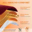 Electric Heated Blanket Twin Size - Jacquard Shaggy Sherpa 62"x84" Fast Heating Bed Blankets with 6 Heating Levels & 10 Hours Auto Off, Over-Heated Protection ETL, Red