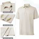 M MAELREG Golf Shirts for Men Short Sleeve Heather Jacquard Textured Stretch Moisture Wicking Performance Mens Polo Shirts (XXXL)