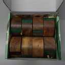 Wooden Napkin Rings Set of 8 for Dinning Table Decor - Acacia Wood Resin Napkin Holder Blue Napkin Ring for Home and Kitchen Décor (Green Round Shape)