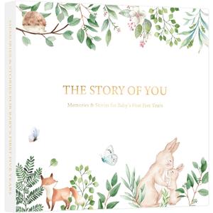 Keepsake Baby Memory Book, First 5 Years Baby Milestone Book, 132 Pages to Record Every Event from Birth to Age 5, Pregnancy Journal, Memory Book for Baby Shower