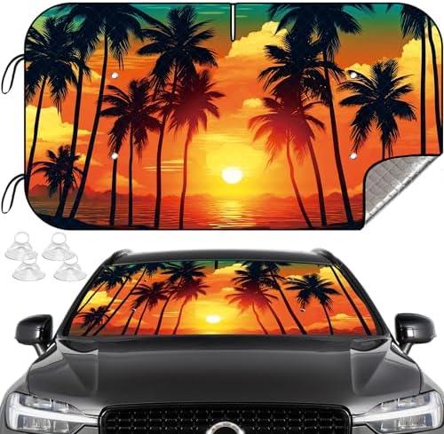 Car Windshield Sun Shade, Foldable Windshield Cover Sunshade Front Window with Enhanced Sun Protection for Cars, SUVs, Hatchback (55" x 29.5")