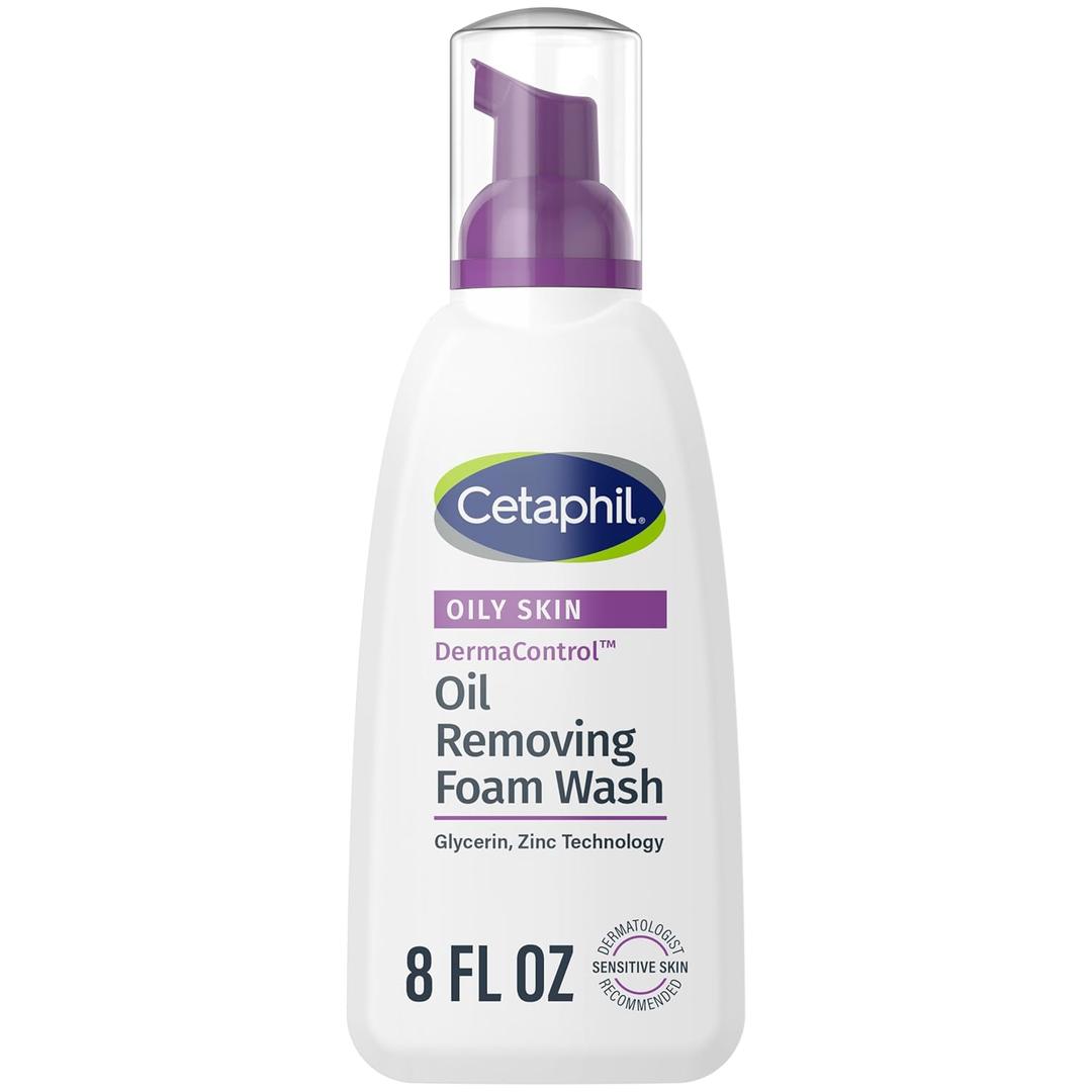 Cetaphil Pro Oil Removing Foam Wash, Foaming Facial Cleanser, Fragrance Free Formula Suitable for Sensitive Skin, 8 Fluid Ounce (Pack of 1)