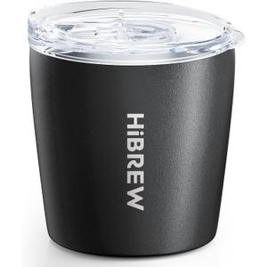HIBREW Espresso Insulated Mug - 8oz / 240ml - 18/8 Food Grade Stainless Steel (Black)