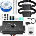 TeqHome Electric Fence for Dogs, Underground Dog Fence System with 2 Rechargeable Waterproof Collars,Tone & Shock Correction,Wireless Containment System with 984FT Boundary Wire, Covers up to 1.2 Acre