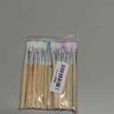 20Pcs 3/5 Inch Flat Paint Brushes, Wood Paint Brush, Watercolor Paint Brush, Small Paint Brushes with Wooden Handle, Craft Paint Brushes for Watercolor, Oil, Crafts, Face Body Art, Acrylic, White