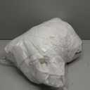 Joydeco White Curtains Backdrop for Wedding Parties, Photo Backdrop Curtains for Wedding Decorations Birthday, Wrinkle Free Polyester 5ft x 10ft Fabric Drape 2 Panels with Rod Pockets