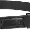 Dickies Men's Dickies Unisex Leather Mechanic No-Scratch Work Belt - Buckleless, Snap-On Belt (Black)