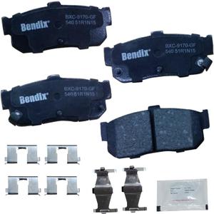 Bendix Priority1 CFC540 Ceramic Rear Brake Pads for Select Models INFINITI G20, I30, Nissan Altima, Altra EV, Maxima, Sentra