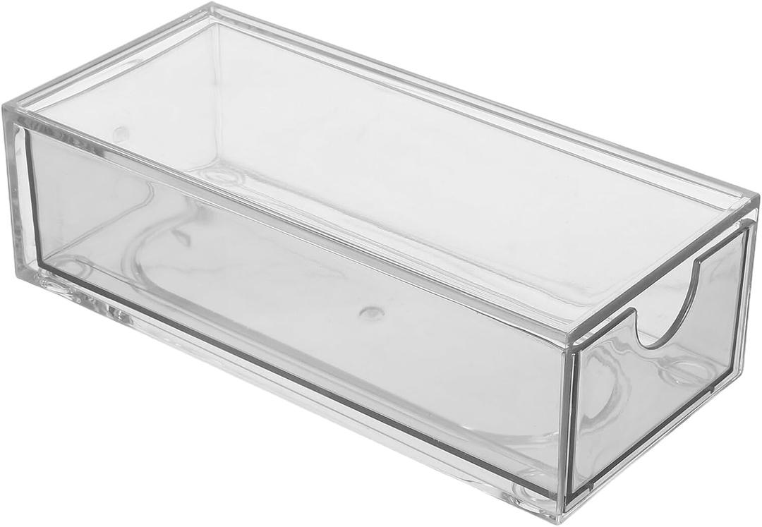 Acrylic Eyeglass Storage Organizer, Single Sunglasses Display Case, Sunglasses Holder for Women and Men, Lightweight Drawer Storage Box for Small Items and Stationery