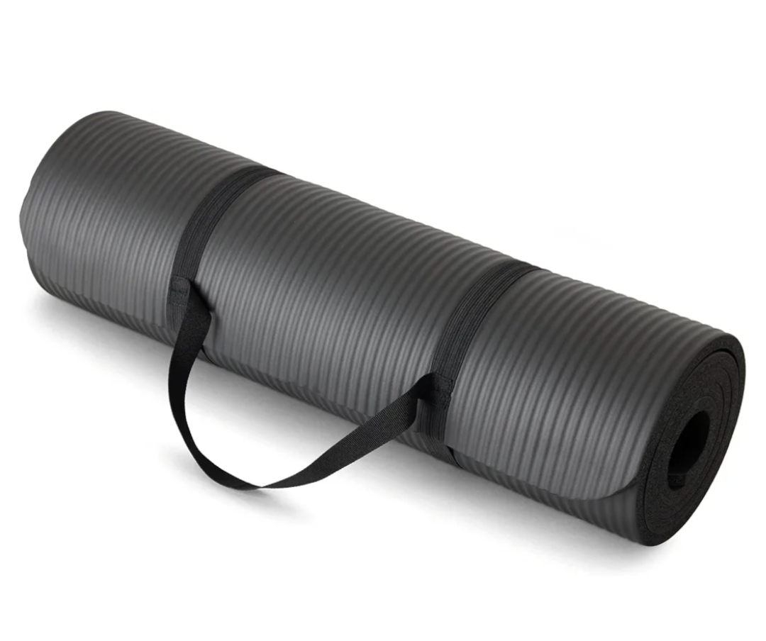 BalanceFrom 1/2-Inch Thick Yoga Mat with Carrying Strap, High-Density Exercise Mat for Home Yoga, Pilates, Stretching, Floor & Exercise Fitness Workouts, Multiple Options