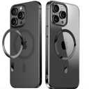 for MagSafe Sticker, 2 Pack Magnetic Ring, Universal Magnetic Wireless Charger Conversion Kit for iPhone 16/15/14/13/12/11 Pro Max Mini, Galaxy S24/S23and More,Black