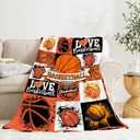 Darani Basketball Lightweight Super Soft Cozy Throw Blanket Warm and Lightweight Soft Flannel Blankets 60x50 Medium for Teen Bed Blanket