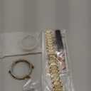 Mosonio Compatible with Samsung Galaxy Watch 6 Band 40mm Bling Jewelry Metal Band with 40mm Cover Case for Women for Galaxy Watch 6（Gold, 40 mm）