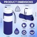 LemonRoad 4 Pcs 26 oz Silicone Collapsible Water Bottle, Portable Foldable Water Bottle Leakproof with Carabiner Reuseable Lightweight for Travel Sports Hiking Camping Cycling Office (Multicolor)