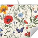 Butterfly Red Tulip Wildflower Dish Drying Mats for Kitchen Counter, 18x24 inch Drying Dishes Absorbent Microfiber Dish Drainer Mat Rack Pad Fast Dry (Mult1)