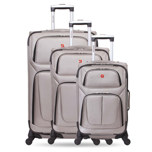 SwissGear Sion Softside Expandable Luggage, Pewter, 3PCS