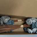 Floroom Ranunculus Artificial Flowers 18 Pcs Dusty Blue Faux Silk Mini Ranunculus Bulk Fake Wedding Filler Flowers for DIY Bouquets, Centerpieces, Bridal Shower Decorations & Arrangements