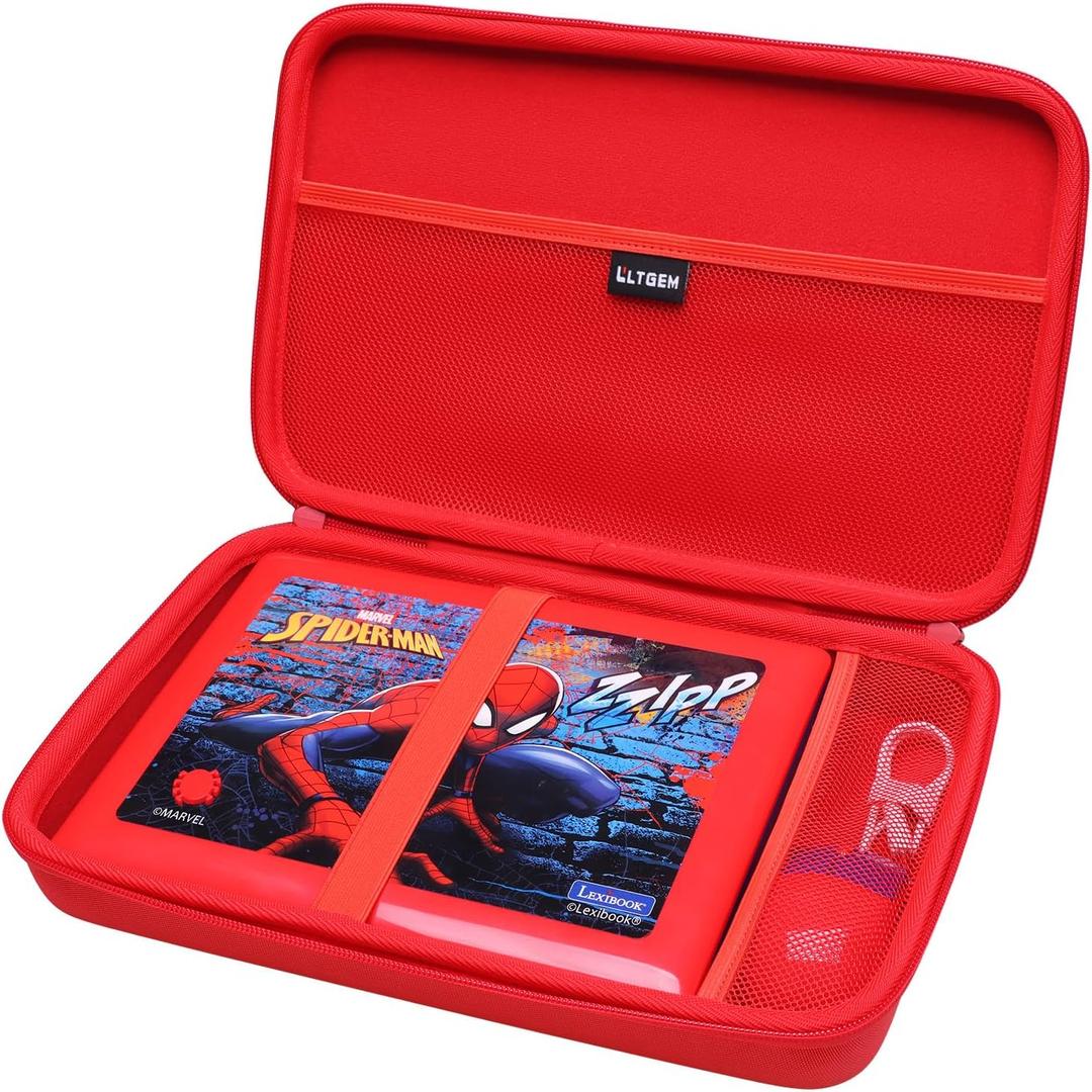 LTGEM Case Compatible with Lexibook Spider-Man/Unicorn/Disney Princess/Disney Stitch Laptop, Red(Case Only)