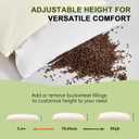 20x26 Large Organic Buckwheat Pillow with Dual-Layer Pillowcase and Extra Tartary Buckwheat Hulls, Adjust Height and Firmness, Neck Support Pillow for Back and Side Sleepers