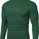 COOFANDY Men's Slim Fit Basic Turtleneck Long Sleeve Lightweight Pullover Sweaters Casual Knitted Tops (XL, Green)
