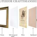 4 x 5x7 Picture Frame with Real Glass, 4 set Ornate Vintage Picture Frames for Wall or Tabletop Display, Gold 5 x 7 Frame for Wall home best gift