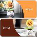 Sea Team Handmade Positive Sunflower Crochet Doll with Emotional Support Card, Knitted Artificial Flower, Christmas Decoration, Thank You Gift for Coworker, Friend, Bestie, Teacher (Small)