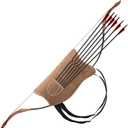 Archery Arrow Quiver with Slots, Adjustable Shoulder Strap, Portable Quiver Arrow Holder for Outdoor Hiking, Hunting, Shooting, Training, Targeting, Cosplay, Only the quiver is included